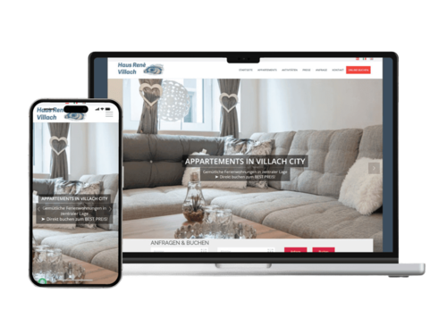 webdesign für appartemntvermietung mit buchungskalender